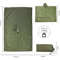Miniatyrbild 2 av 4: Vattentät regnponcho, lätt, återanvändbar regnponcho för vuxna, 3-i-1 multifunktionellt regnskydd, poncho vattentät vuxen one size