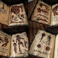 Miniatyrbillede 5 af 5: Necronomicon Dæmon Ond Død Bog Prop Bog Dekoration Ornament