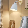 Miniatyrbillede 2 af 5: Træ natbordslampe med lynlås white
