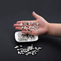 Miniatyrbillede 6 af 6: 100 stk Sølv Charms Vedhæng til DIY Smykketilbehør Sølv - Perfekt