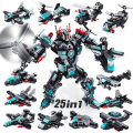 Miniatyrbild 1 av 5: obot Byggset, 577 delar Konstruktionsspel 25-i-1 STEM Lärleksak Kreativa Byggklossar Tekniska Fordon Block Kit