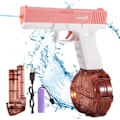 Miniatyrbilde 10 av 10: Elektrisk Vannpistol Glock Automatisk Vannblåser Badeleker Strandleker for Barn - blue