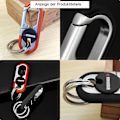 Miniatyrbilde 5 av 5: 2 stk nøkkelring karabiner, mini utendørs verktøy unisex