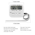 Miniatyrbild 2 av 7: Kötttermometer, magnetisk baksida och stativ för problemfri övervakning, -50 °C till 300 °C intervall, 99 timmar 59 minuter 59 sekunder timer, för_xx
