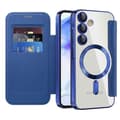 Miniatyrbild 1 av 5: Samsung Galaxy A55 5G Magnetic Case - Leather Card Holder with RFID Blocking, Flip Wallet Case Protective Cover Multicolor Multicolor Sapphire
