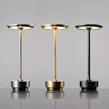 Miniatyrbilde 2 av 2: Trådløs skrivebordslampe Dimbar metall USB oppladbar skrivebordslampe black
