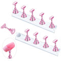 Miniatyrbild 1 av 4: 2 Set Rosa Nagelställ för Press-on Naglar Display, Magnetisk Lösnagelhållare för Målning av Naglar, Nybörjar Nagelkonst Kit Tillbehör