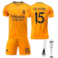 Miniatyrbild 1 av 3: 2425 Real Madrid bortafotbollströja VAL VERDE tröja med strumpor S(165-170cm)