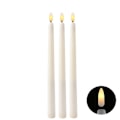 Miniatyrbillede 8 af 10: 6 stk. Lange LED-lys Flammeløse stearinlys BEIGE Beige