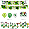Miniatyrbild 5 av 5: Xh Gifts Heminredning Födelsedagsfest Tillbehörssatser Ben 10 Tema Banner Ballonger Tårta Dekorationer