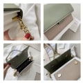 Miniatyrbild 2 av 5: Kontrastfärgade läder crossbody-väskor för kvinnor 2022 Resväska Enkel axelväska Enkel väska Dam Cross Body Bag
