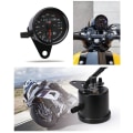 Miniatyrbilde 3 av 5: Motorsykkel speedometer 12V kilometerteller med LED-indikator Dual Speed Meter