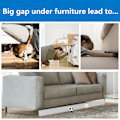 Miniatyrbilde 8 av 11: Under Sofa Blocker Justerbar for Gap Bumper Under Sofa Leketøy Blocker Møbelstopper Seng Base Beskyttere Transparent 0.24
