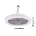 Miniatyrbillede 3 af 5: Ny 30W loftsventilator med lyspære E27 konverterbase med fjernbetjening til soveværelse stue stille 3 hastigheder 3 farver dæmpbar Grey