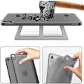 Miniatyrbild 5 av 5: iPad Air 4 Fodral 2020 - iPad Air 4:e Generationens Fodral 10,9 tum Lättviktigt Slimmat Skydd Med Transparent Frostat Hårt Skal [Stöder Touch ID](Svart)_xx
