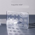 Miniatyrbillede 7 af 10: Blomsterpræget Neglekunstform Silikonkombinationsskabelon Neglekunstværktøj 0.05 3