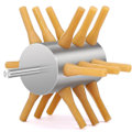 Miniatyrbillede 1 af 5: Kyllingeplukker Boremaskine Tilbehør Rustfrit Stål Kyllingeplukker 18 Fingre Kyllingefjer Fjernelse Plukningsmaskine