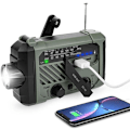 Miniatyrbild 1 av 10: Nödväderradio, 2000mAh Solradio AM/FM Handvev Dynamo Radio USB Laddningsbar Utomhus