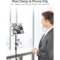 Miniatyrbilde 5 av 5: iPad-stativ, høydejusterbart iPad-stativ & gulv-iPad-stativ med 360° roterende iPad-feste