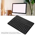 Miniatyrbild 3 av 6: 10 tum Trådlöst Bluetooth-tangentbord med pekskärm Retro Runda Tangentknappar Ergonomiskt Magnetiskt Stöd Pekgester för Windows för IOS Svart