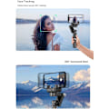 Miniatyrbilde 2 av 5: Smarttelefon gimbal stabilisator, 2-akset automatisk ansiktsgjenkjenning selfie-stang med stativ og LED-lys