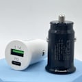 Miniatyrbillede 2 af 7: USB-billadapter til hurtig opladning i bilen 3.1A 1 stk. til Samsung Huawei Mate 60 iPhone 15 Plus Xiaomi Type C black