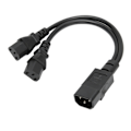 Miniatyrbillede 2 af 8: IEC320 C14 til 2 x C13 Hun Y-formet Strømkabel 1 ind 2 ud 2500W 10A 250V Strømledning Forlængerkabel til LCD-skærme 0.2
