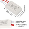 Miniatyrbillede 2 af 5: 220V til AC 12V elektronisk transformer 20-60W spændingskonverter lavspændingslampe smart strømforsyningscontroller