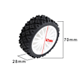 Miniatyrbilde 4 av 6: 4 stk. RC bilhjuldekk for Tamiya TT01/TT02/XV-01 2