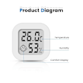 Miniatyrbild 2 av 5: Digital hygrometer inomhus mini termometer