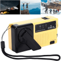 Miniatyrbilde 2 av 10: Håndsveiv lommelykt radio, bærbar utendørs nødradio for nødsituasjoner