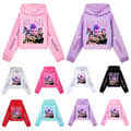 K-POP Demon Hunters Pullover Hoodie för flickor - Rosa pink 150