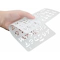 Pikkukuva 2 / 5: 8 numeron ja kirjaimen sapluunan aakkoset sapluunamaalaus uudelleenkäytettävä pehmeä pieni iso kirjain 1–3 cm scrapbookingiin _xx