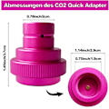 Miniatyrbilde 5 av 6: DLLUN Hurtigadapter for CO2 Sodavannkarbonator Dobbel Hurtigkobling Gassylinder 60L, CO2 Sodavannkarbonator