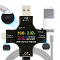 Pikkukuva 5 / 11: 1:ssä Type-C USB -testeri Värinäyttöinen digitaalinen yleismittari, USB-C jännitteen ja virran volttimittari ampeerimittari-ilmaisimet