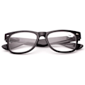 Miniatyrbillede 2 af 3: Matte sorte Wayfarer læsebriller med styrke 1,0 1