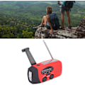 Pikkukuva 2 / 5: Käyttökelpoinen radio aurinkopaneelilla, taskulampulla ja 2000 mAh:n Powerbankilla, punainen SOS