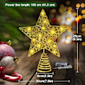 Miniatyrbilde 3 av 5: #Stjerne Topp til Juletre - 20cm Gull, Lysende Stjerne Topp til Juletre#