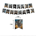 Miniatyrbild 4 av 5: Transformers Barnfestartiklar Optimus Prime Bumblebee Robot Födelsedag Dekoration Nummer Ballong Banner Engångstallrikar Koppar (FMY) yellow 7pcs-10