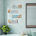 Miniatyrbild 2 av 5: 4 st träavslappning blötläggning avslappning andas konstskylt hängande trädekor vardagsrum tvättstuga spa toalett