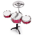 Pikkukuva 1 / 8: Pienille lapsille tarkoitettu kestävä ja iskunkestävä rumpusetti Irrotettava rumpuinstrumentti Punainen Ed Three Drum Set Drum