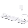 Miniatyrbild 1 av 7: 3-i-1 Vikbar Magnetisk Trådlös Laddningsdocka - Reseladdningsdyna för iPhone 15 14 13 12 Pro Max Plus Klocka & Airpods