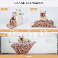 Miniatyrbillede 2 af 8: 1 Pakke 3 Tæpper Super Bløde Fluffy Premium Fleece Dyretæpper Flannel Kast til Hund Hvalp Kat Pote