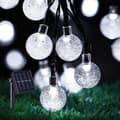 Solar Powered Outdoor String Lights, 12M 100 LED Solar Crystal Ball Lights