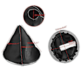 Miniatyrbillede 5 af 5: Gear Stick Shift Knob Gaiter Boot Cover Læder W/ Ramme Passer Til Fiat 500c 07-15