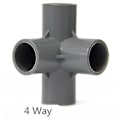 Miniatyrbillede 1 af 5: PVC Rør Samlingsstykker 3 4 5 6 Vejs Slangesplitter 20-50mm Havevanding Vandrør Koblingsadapter DIY Hylde Samling 32mm 32mm 4 Way2
