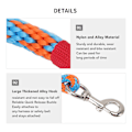 Miniatyrbilde 5 av 5: Tykk og holdbar myk nylon hundebånd med legering krok for storfehunder 9,8 fot blå oransje