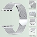Miniatyrbillede 4 af 6: Marge Plus Apple Watch Rem til Kvinder og Mænd, Rustfrit Stål Mesh Loop Magnetisk Spænde Udskiftning til iWatch Remme (41mm/40mm/38mm, Sølv).