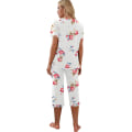 Pikkukuva 2 / 5: Naisten pyjama, lyhythihainen T-paita ja pitkät pyjamahousut variety L