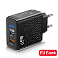 Miniatyrbilde 1 av 8: Hurtiglader 65W USB C-lader for iPhone 12 USB Black